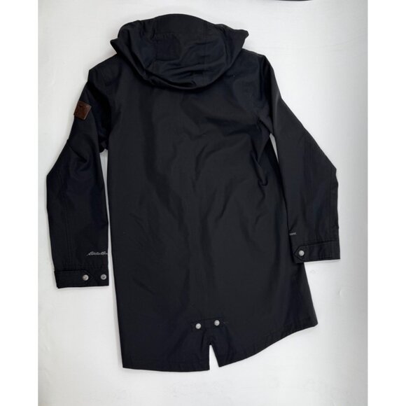 Eddie Bauer Riley Black Waterproof Hooded Parka Coat Size Small - Picture 15 of 15